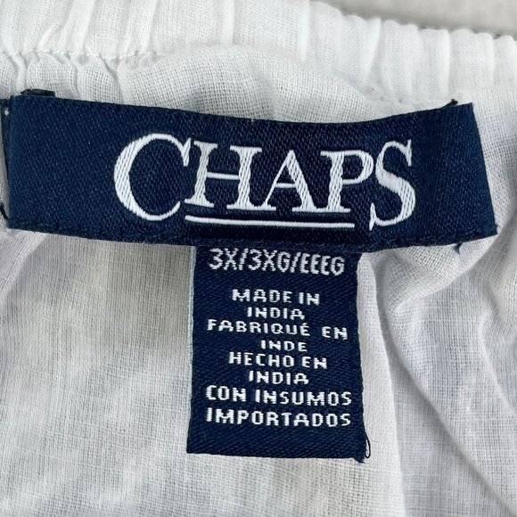 Chaps Womens Plus 3X Black White Tiered Maxi Skirt - Picture 4 of 9